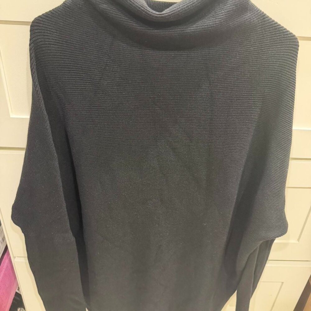 Black Just Dreamy Mock Neck Sweater